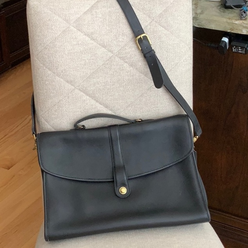 Coach Vintage Briefcase Black Leather